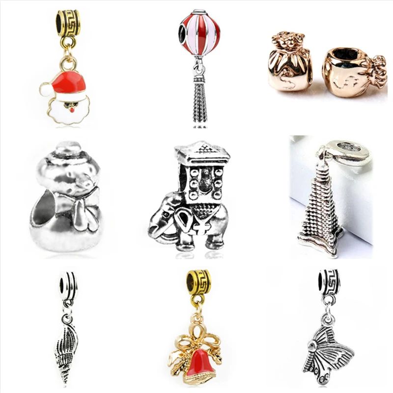 

Btuamb New Arrival Balloon Bell Elephant Enamel Alloy Charm Beads Fit Pandora Bracelets & Bangles for Women DIY Making Jewelry