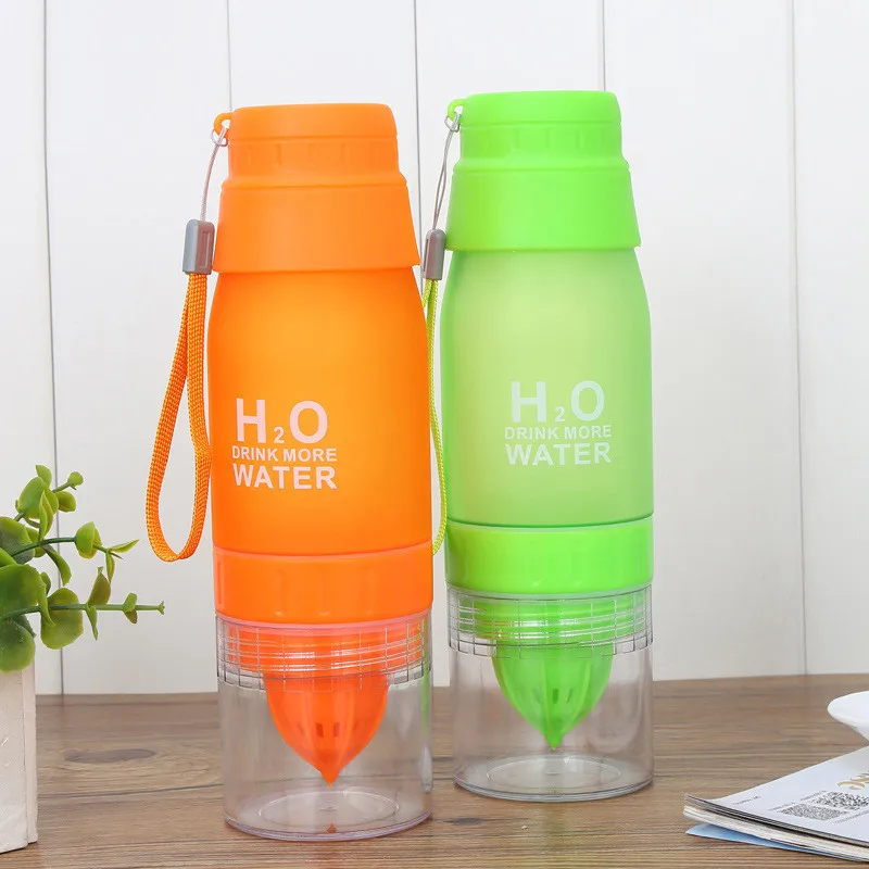 NEW 650ML Lemon Cup H2O Drink Water Bottle Drink More Water Drinking