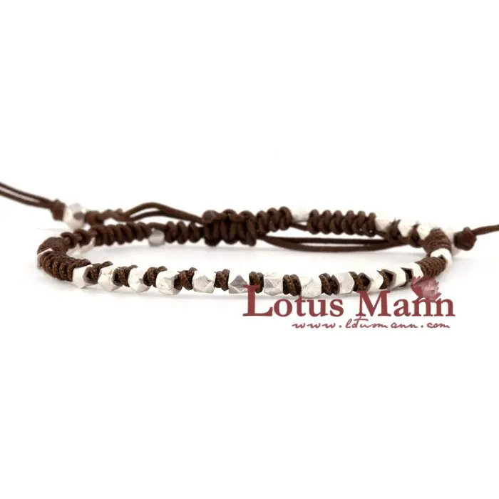 

lotusmann adjustable cotton cord bracelet for woman Wrap Bracelet on Leather
