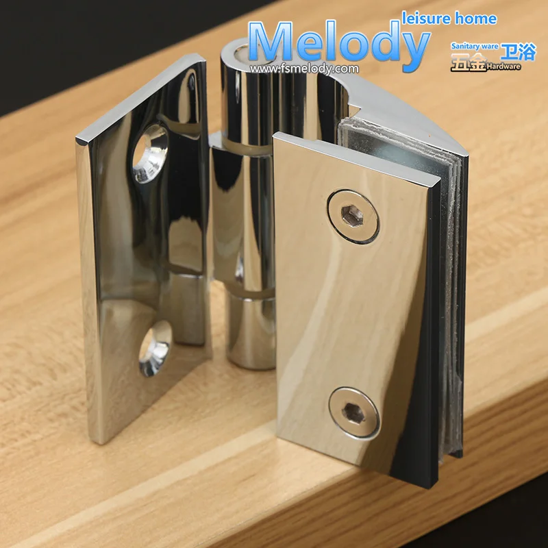 10-year Warranty Wall to Glass Offset Hinge for 8-12mm 5/16"-1/2" Thickness Glass Polished Chrome Shower Door Brass Hinge