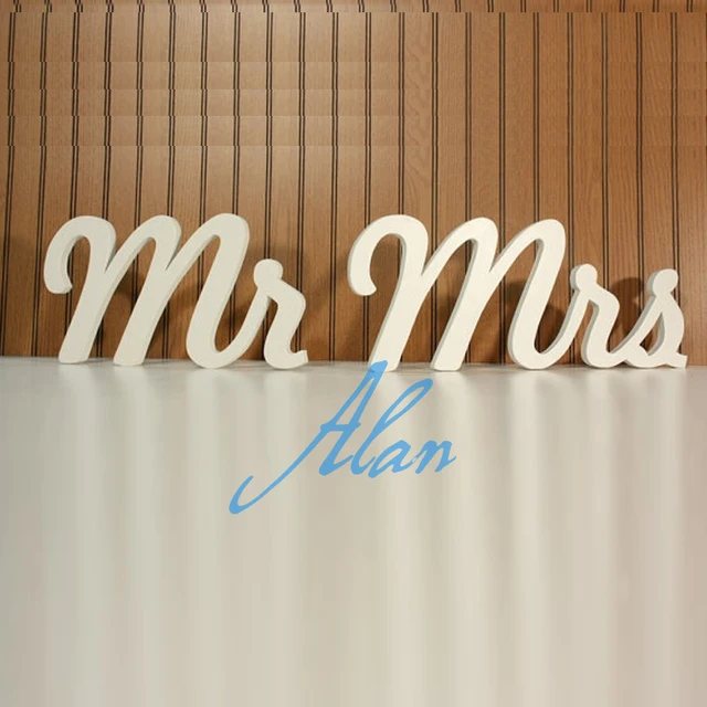 free shipping n mr and mrs photography prop wooden alphabet letters