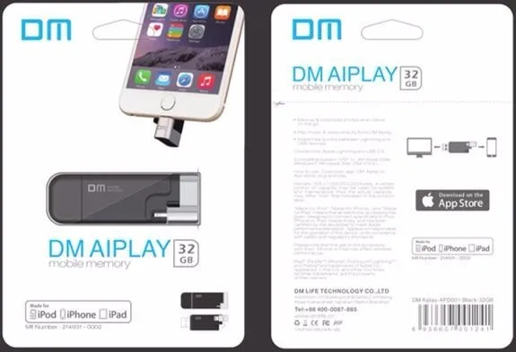 DM APD001 для iphone USB 32GB MFI usb флеш-накопители для iphone для ipad Внешний накопитель usb flash dis