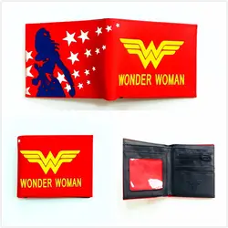 Marvel Comics кошелек Wonder Woman кошелек супер герой с коротким ПВХ кошелек для подростка Bi-fold держатель для карт кошельки W1090Q