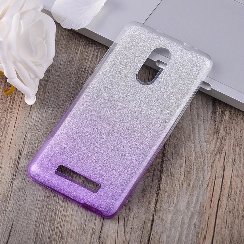 Clearance 500pcs 3in1 Glitter Bling Hybrid TPU+PC Case  For Xiaomi Redmi Mi8SE 6Pro 6A MiA2 A1 5 S Plus Note 5A 4 4X  Gradient Color Cover 3
