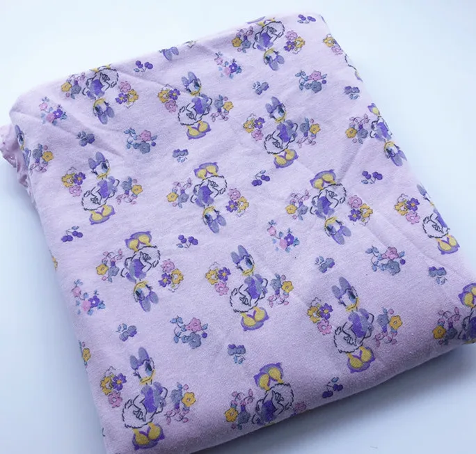 

50*150cm Flowers Daisy Duck knitted cotton fabric For Sewing Fat Quilting Patchwork boy diy Shirt Sportswear skirt Cloth