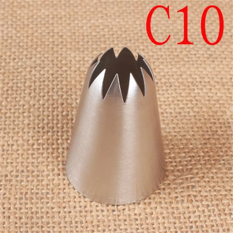 

C10# Large Size Icing Piping Nozzle Cake Cream Decoration Head Bakery Pastry Tips Stainless Steel Cake Decorating Tool