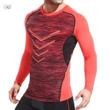 Новые весенние мужские быстросохнущие компрессионные рубашки с длинными рукавами для бега мужские спортивные топы для бега и фитнеса зимний тренировочный костюм