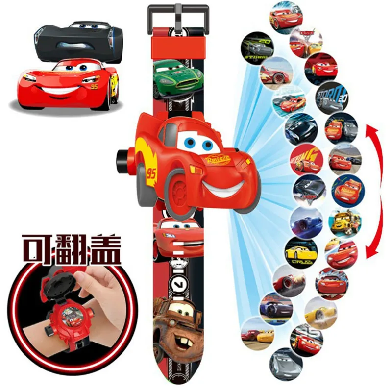 

Car Kids Watches Spiderman Ironman 3D Projection Cartoon Pattern Girls Watch Child Boys Digital Children Watches