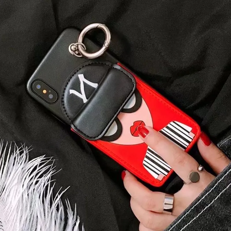 Ftaidkj модные крутые девичьи PU кожаный кошелек, бумажник чехол для телефона для iPhone XS Max XR 10X6 6 S 7 8 Plus задняя крышка с держатель для карт