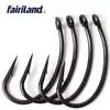 100 50pcs/Lot TFSH-G matt black Teflon coated carp hooks 2# 4# 6# 8# 10# sharp hook point barbed fishing hooks with free box ► Photo 2/6