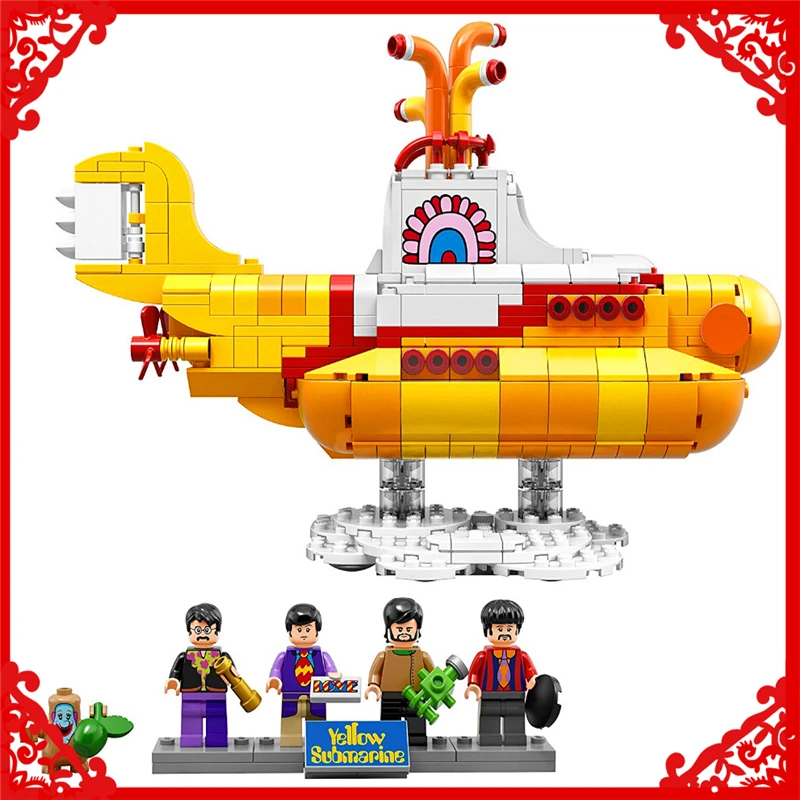 

Lepin 21012  Ideas Beatles Submarine Drag Racer 553Pcs Bricks Building Blocks DIY Figure Educational Assemble Toy Gifts For Kids