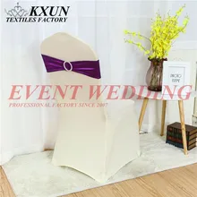 100 шт Лот дешевая цена металлическое бронзовое покрытие лайкра эластичная повязка на стул крепежная створка стула с круглой пряжкой Свадебные украшения