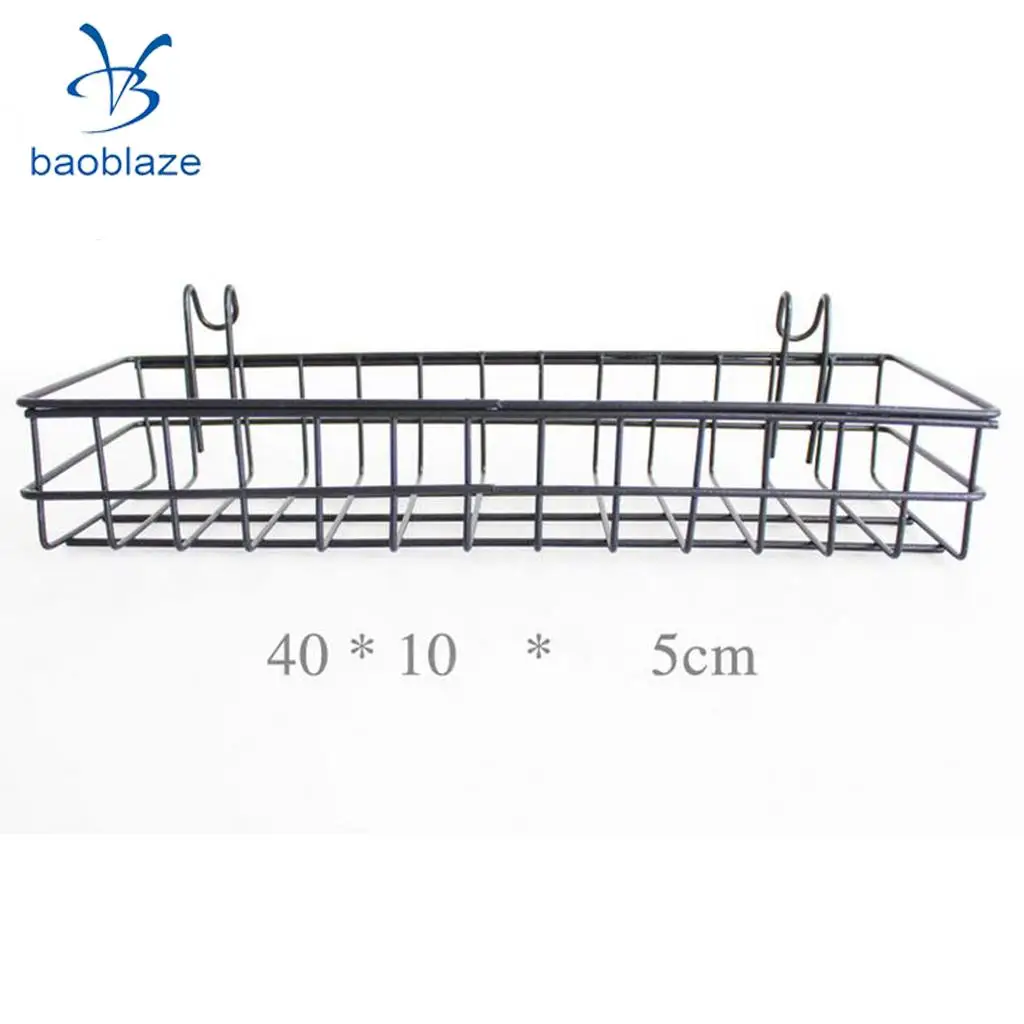 Mesh Wall Metal Wire Basket Wire Storage Shelf Rack Home Decor 30x10x5cm / 40x10x5cm