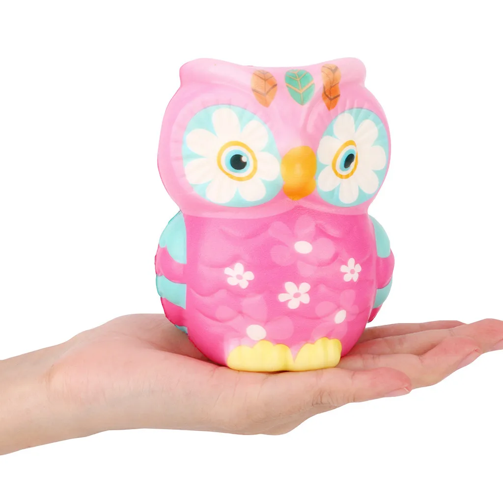 Squishy owl animal Squishy Unicorn Cake Stress Reliever Slime toys Scented Squeeze Slow Rising Phone Strap Toy Antistress Gift