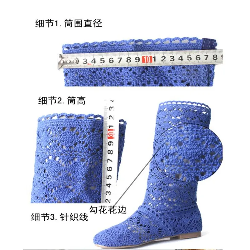 Femininas de Malha Botas de Malha de Fundo Botas de Renda Primavera e Outono Sapatos com Calçados Oca para Primavera e Outono Botas Plano Tubo Alto Baixo Femininas Respiráveis 2021 - 52 High Quality Calçados