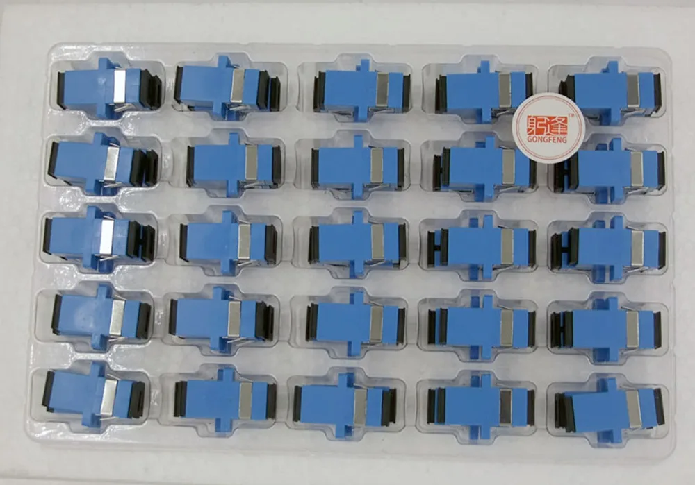 

200pcs New Fiber Optic Connector Adapter SC/UPC SM Flange Singlemode Simplex SC-SC Coupler Special Wholesale to Russia