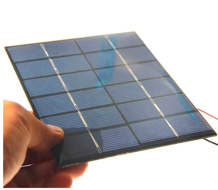 Módulo de Painel Solar com Cabo Solar para 3.7v Venda Quente Epóxi Célula Solar Policristalino Faça Você Mesmo Sistema 2w 6v Carregador Bateria High Quality Renovação da Casa