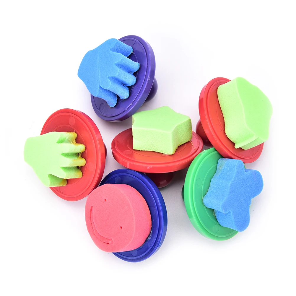 Buy 5pcs/lot Sponge Stamps Sponge Paintbrush For Kids
