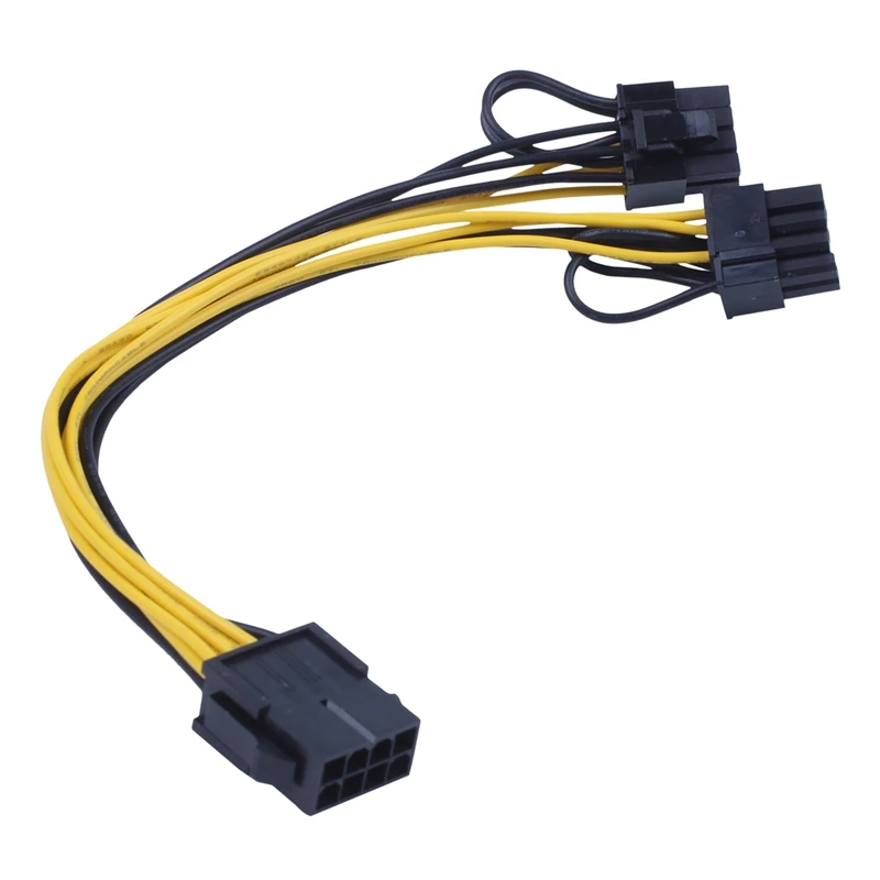 

CPU 8pin to Images Video Card Double PCI-E 8Pin(6Pin+2Pin)Power Supply Cable, Splitter PCI Express PC Power Cable for Images C