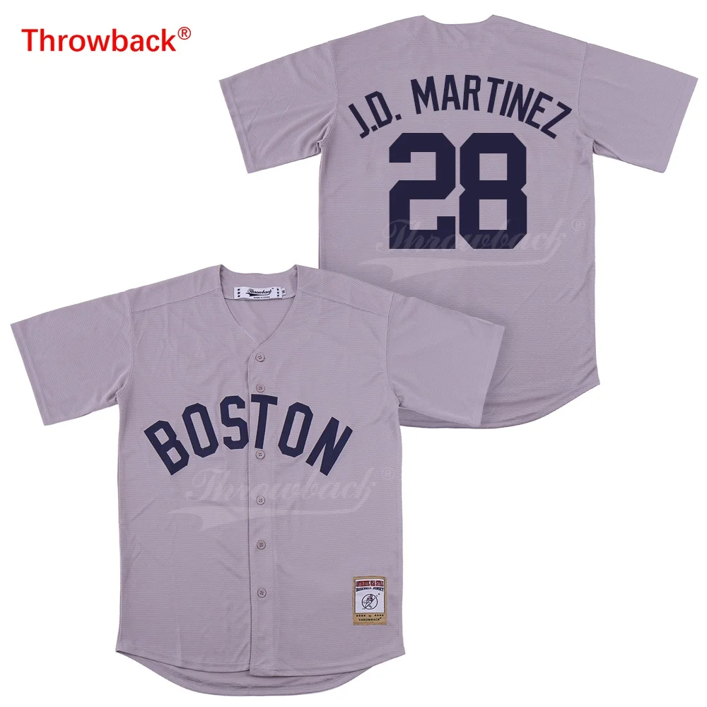 

Throwback Baseball Jersey Men's Boston Jersey J.D. Martinez Jerseys Colour White Black Red Grey Green Dark Blue 2019021814