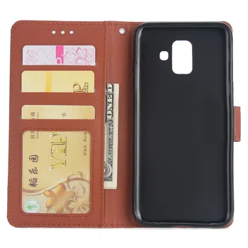 

10pcs/lot Solid color Wallet PU Leather +TPU Case for Samsung J6 Prime J6 PLus J4 Prime J4 PLus J4 J6 2018 Photo Frame Card