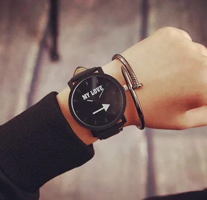 Fashion watch white and black face printed good boy&my love Leather Unisex Watch Fashion watch white and black face printed good boy&my love Leather Unisex Watch