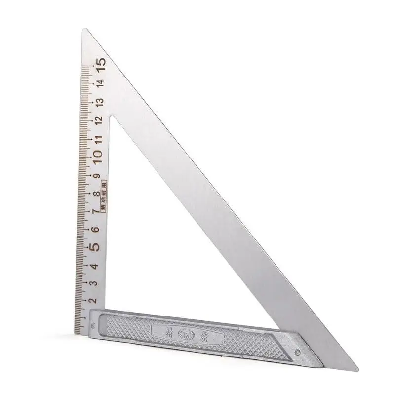 Точная Нержавеющая сталь треугольная линейка для деревообработки скорость квадратный Угол транспортир измерительный инструмент