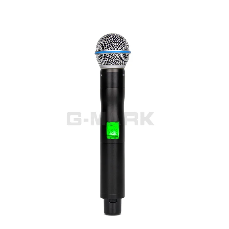 G-MARK Профессиональный 4 ручной микрофон для караоке Беспроводная система Регулируемая частота 4 канала УВЧ прием видео сцены