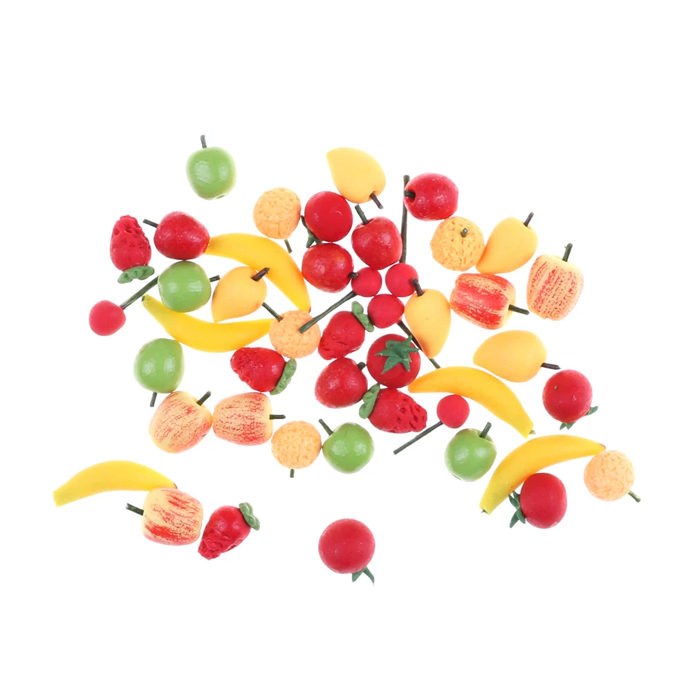 

5Pcs 1:12 Scale Mini Fruits Vegetable Food Dollhouse Miniatures Accessories Doll Room Decor Kits Kitchen Toys Pretend Play Toys