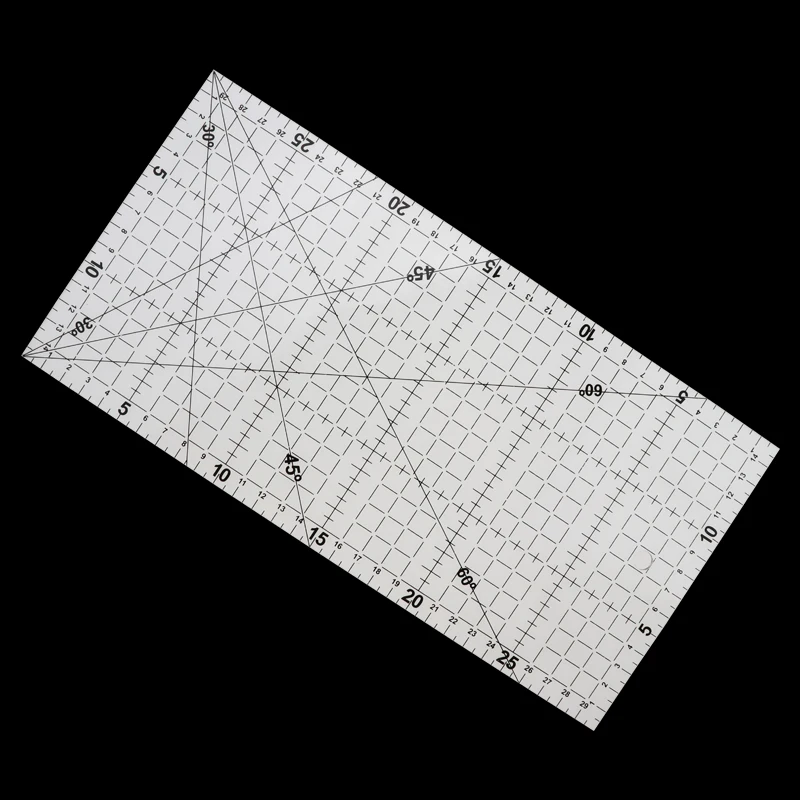 1 шт. 50x15 см прозрачная акриловая Лоскутная выровненная линейка сетка для резки ремесленных шкал правило инструменты для рисования Линейка 30x15 см