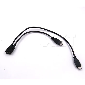 

1pc sync data cable Micro USB 2.0 Splitter Y 1 Female to 2 Male Data Charge Cable Extension Cord For Android mobile phone
