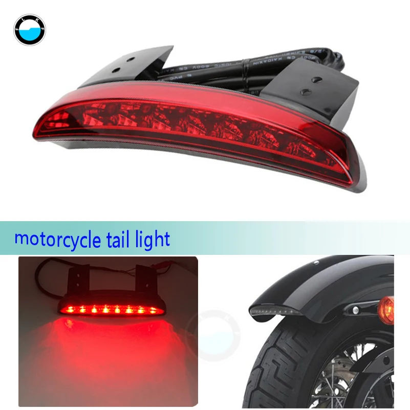 

1x Motorcycle LED Brake Tail Light For Motorcycle Sporster XL Iron 883 Rear Fender Edge Red 8 LEDs Taillight.
