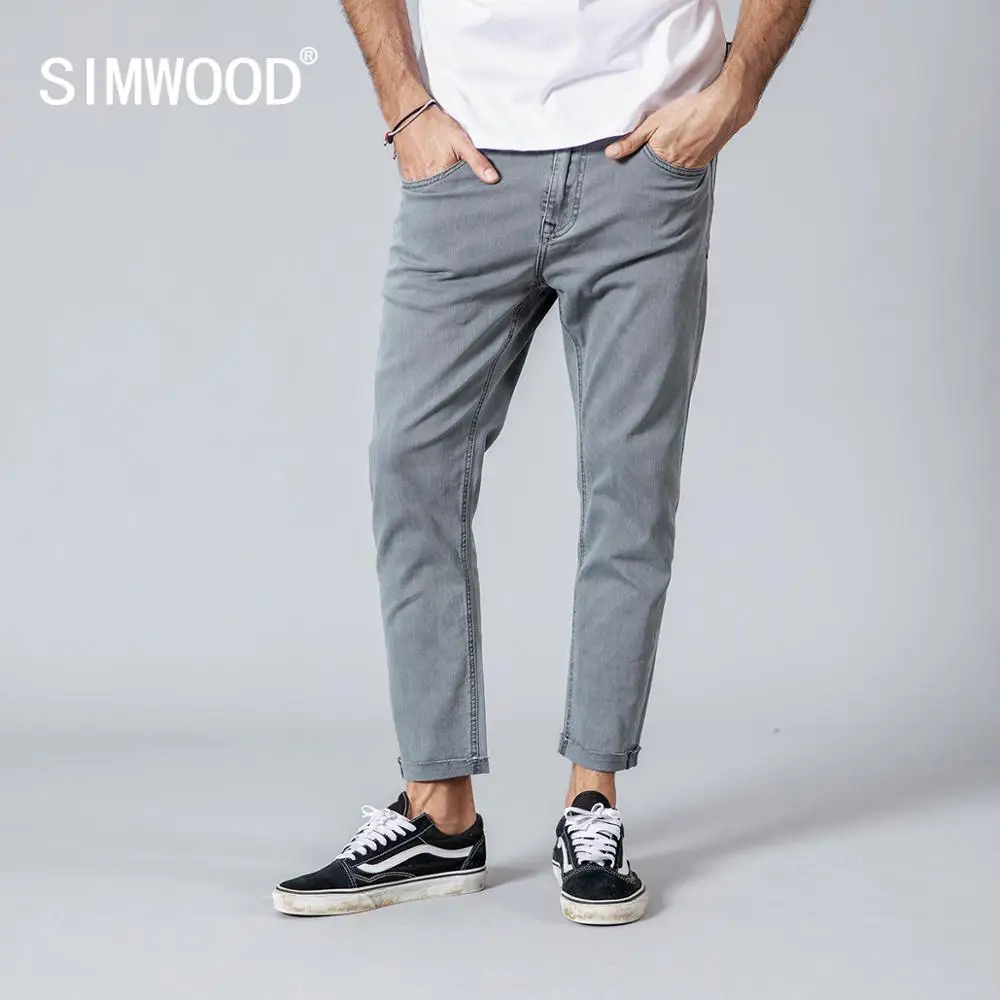 SIMWOOD 2019 Spring Summer New Jeans Men Casual Slim Fit