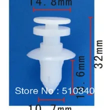 Помещается в 9 мм отверстие двери автомобиля отделка панели push-type футляр для ретейнера для Ford