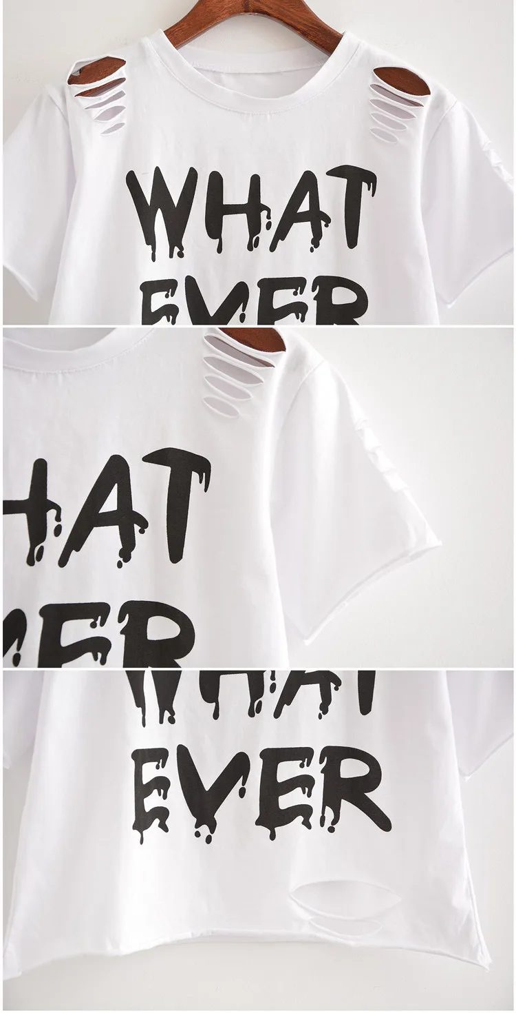 Короткая футболка с надписью, женская укороченная футболка с дырками, повседневные серые футболки, женские черные милые уличные топы, Camisetas
