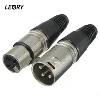 LEORY 1 пара Мужской и Женский 3-контактный XLR микрофон аудио кабель разъемов Cannon кабельный терминалы