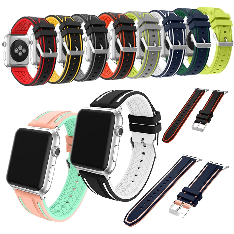 

For Apple Watch Soft Silicone Replacement Sport Band For Apple Watch Series 3/1/ 2 Watch Bands Sport&Edition 2017