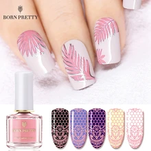 BORN PRETTY 6 мл стемпинг ногтей покрытие сладкий цвет лак для ногтей DIY Изображение машина Печать лак