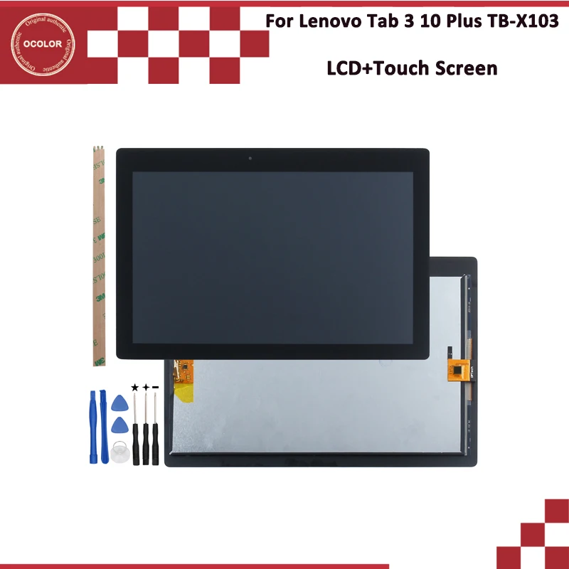 

ocolor For Lenovo Tab 3 10 Plus TB-X103 LCD Display and Touch Screen 10.1'' Assembly Replacement With Tools And Adhesive