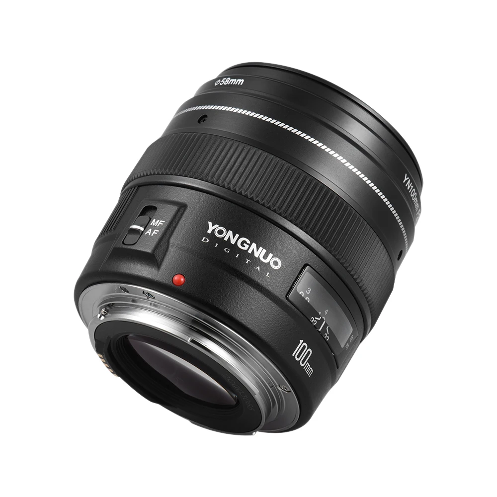 Объектив Yongnuo YN100mm F2 с автофокусом Средний телеобъектив Prime 100 мм для камеры Canon EOS Rebel AF MF 1200D 760D 700D 80D 70D 5D2