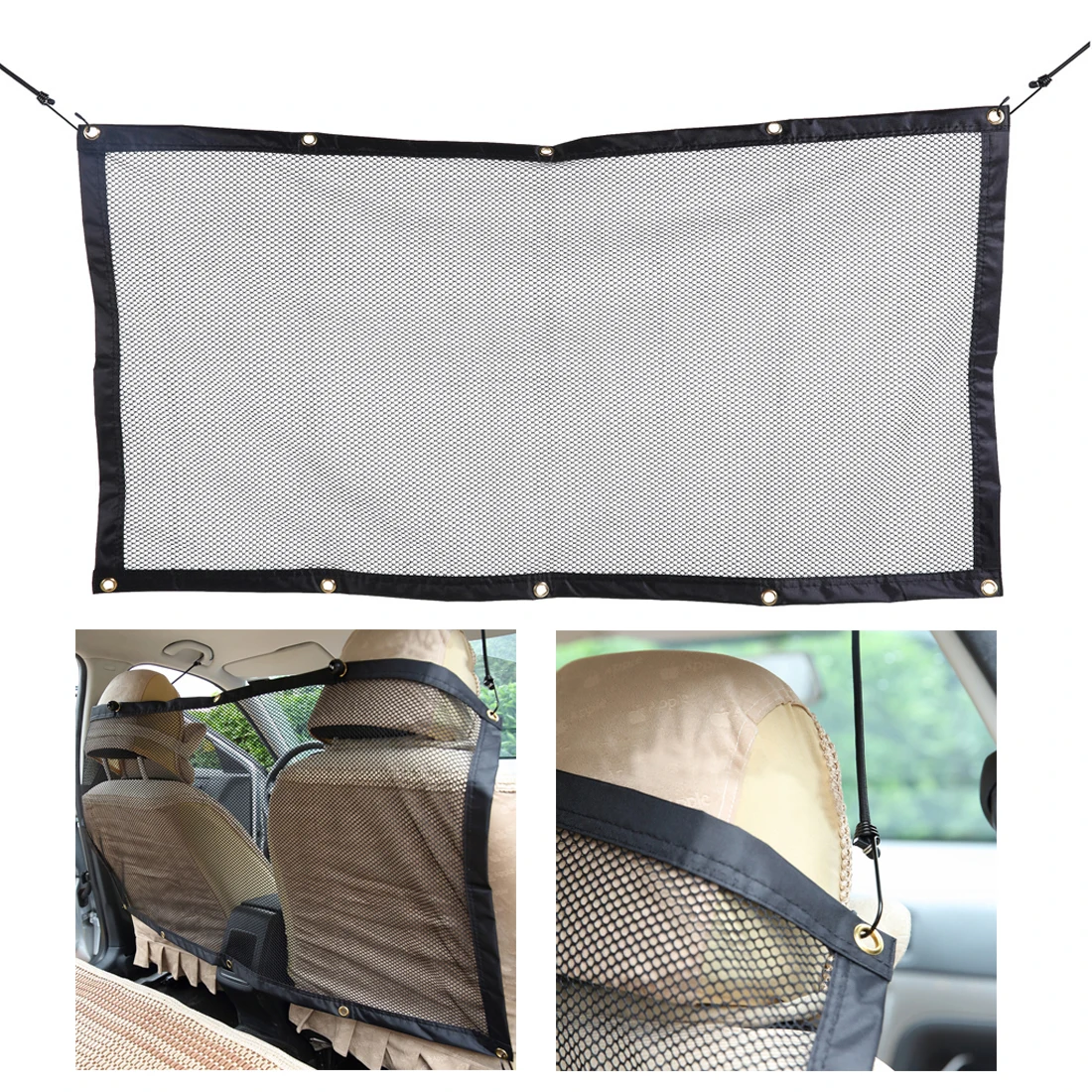 

Dewtreetali Universal Car Anti-collision Mesh Pet Fence Barrier Isolation Network Safety Isolation Bar Dog Buffer Device Black