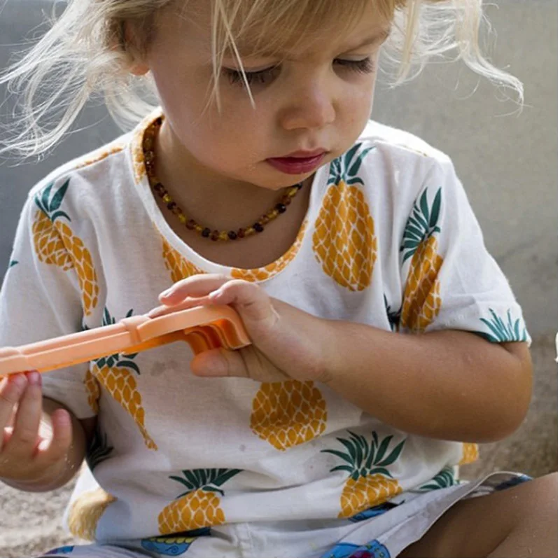 

Baby New Summer Boys T Shirt Kids Tops Cartoon Pineapple Pattern Girls T-shirt Boys Clothes Children T ShirtsDW0137