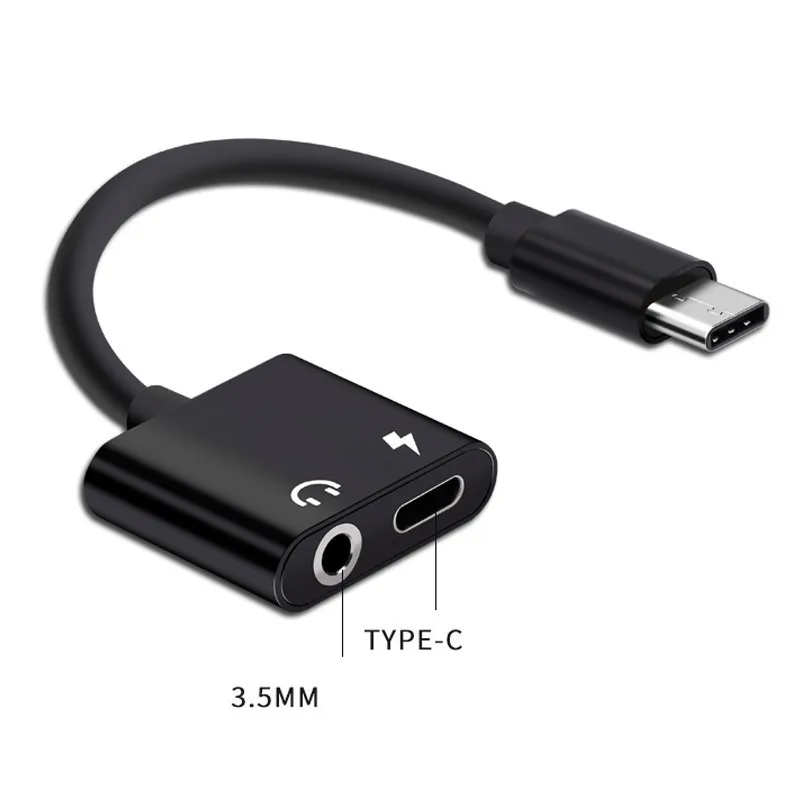 

New USB Type C Audio Adapter Type-C to 3.5mm Jack Earphone Audio Converter Cable for Samsung S9 Huawei mate 20 Xiaomi 8