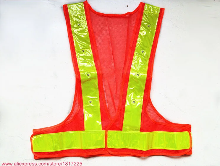 road safety high visibility led jackets reflective vest battery powered