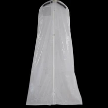 Прозрачная двойная лента-сторонняя сетка/вуаль свадебное платье пылезащитный чехол с молнией для длинной одежды халат FC87