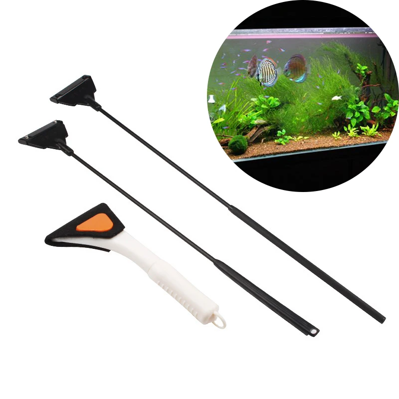 

Aquarium Cleaning Brush Fish Tank Algae Cleaner Glass Scraper Brush Plant PVC Buoyancy Scraper Claening Brush 3 Size