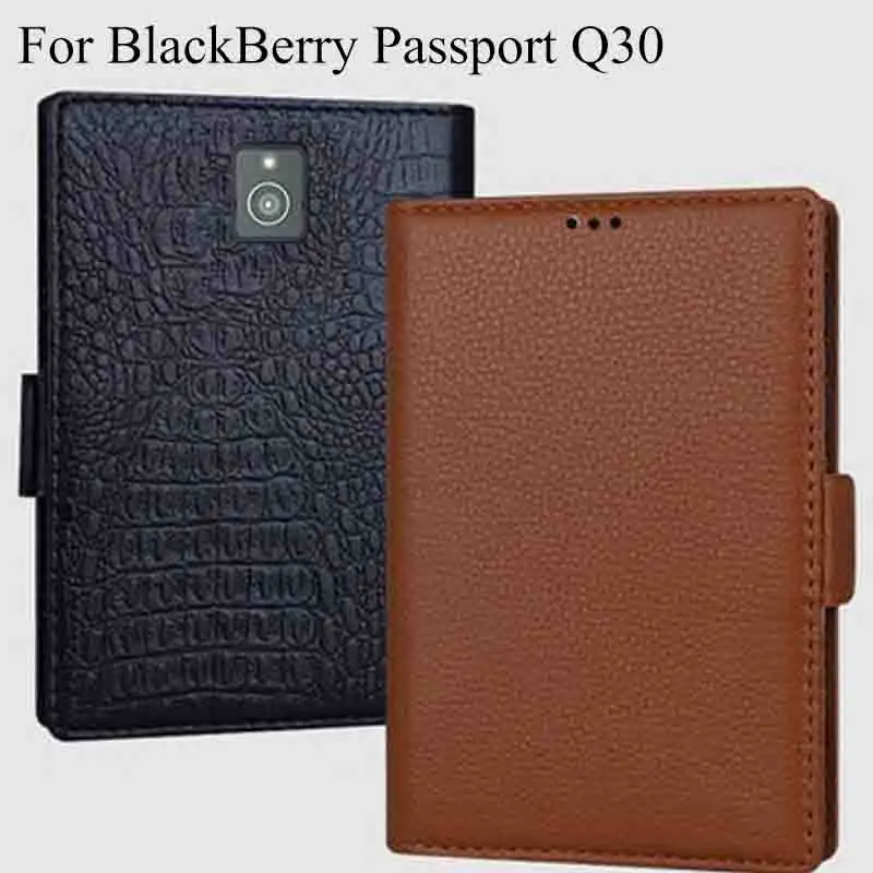 Genuine Leather case For BlackBerry Passport Q30 Q30 Flip back Cover