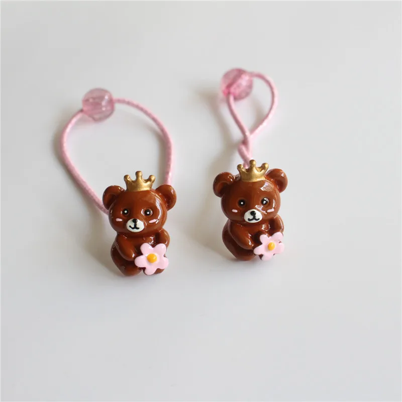 

2 PCS New Cute Little Bear Princess Headwear Kids Elastic Hair Bands Baby Headdress Children Hair Ropes Girls Hair Accessories