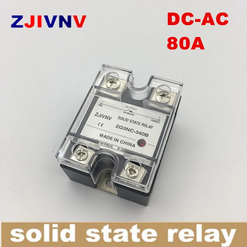 

single phase solid state relay DC-AC 80A SSR 80DA ,DC Control ac ZG3NC-380B Zero crossing type full load current