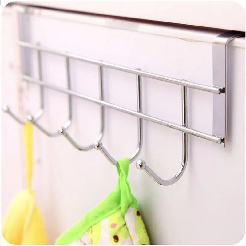 LeKing Stainless Steel 5 Hooks Robe Coat Hat Holder Clothes Rack Hook Wall Home Kitchen Bathroom Hanger Door Hardware|towel hook|hook coat